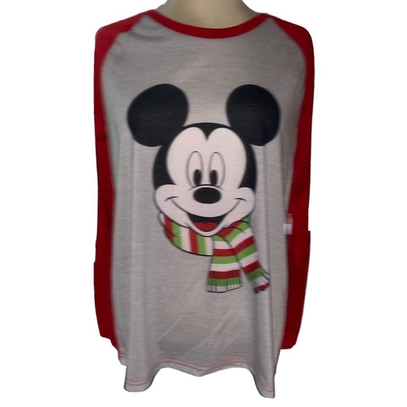 Disney pajamas Mickey/Minnie top/pants long sleeve rounded neckline Sz Med NWT - Picture 1 of 12
